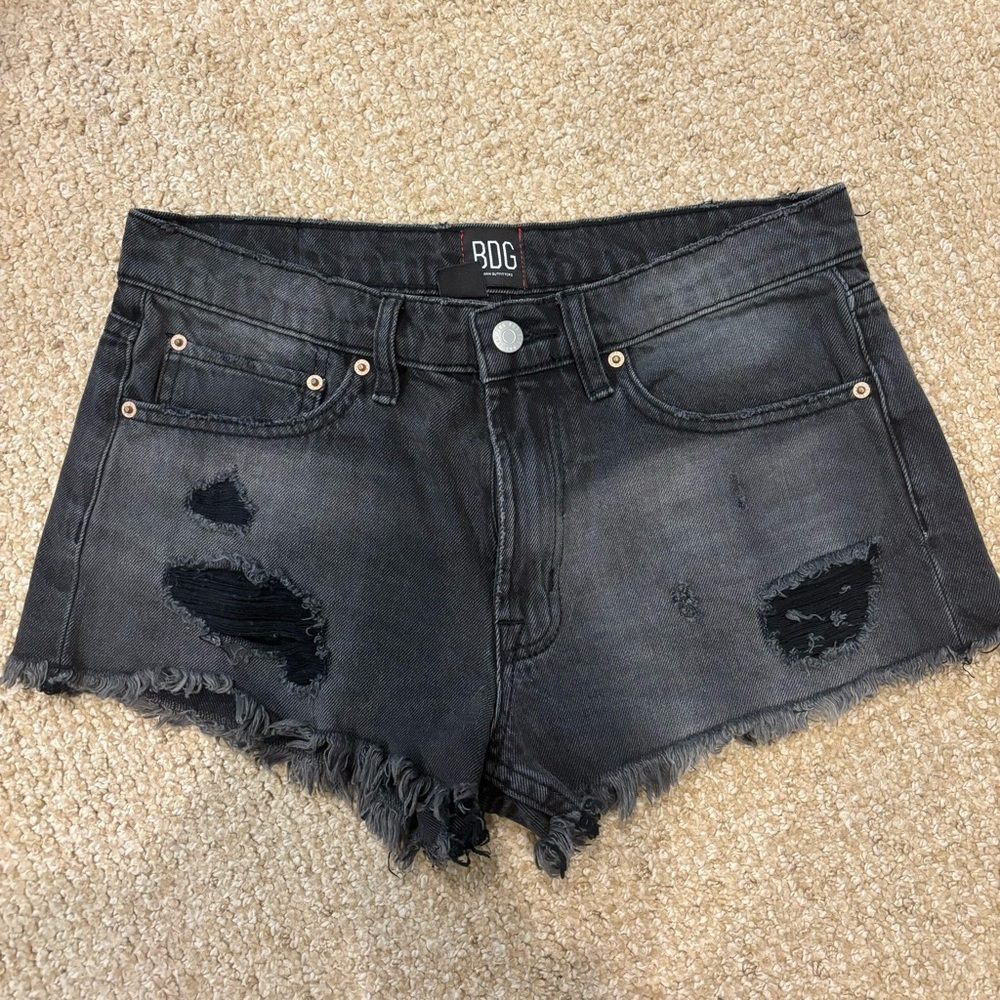 BDG Black Denim Shorts